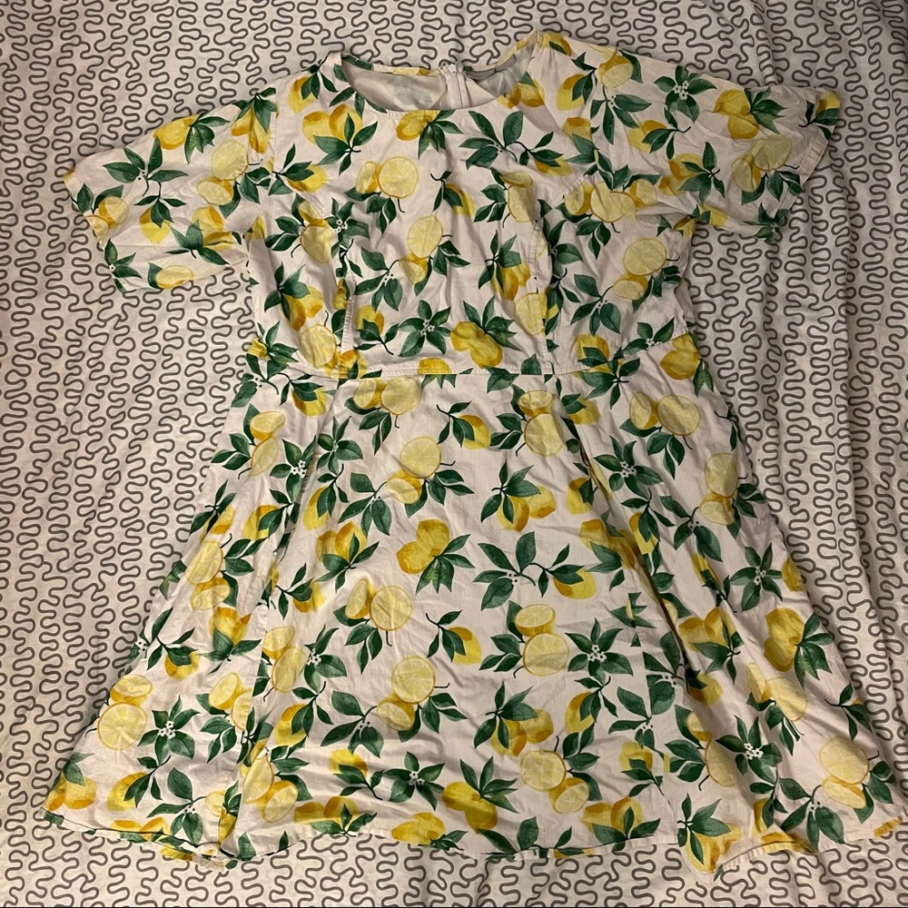 ESHAKTI custom plus size lemon dress